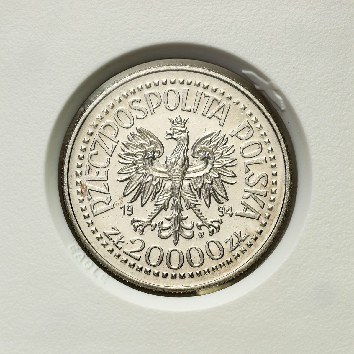 III RP. PRÓBA Nikiel 20 000 złotych 1994 – Zygmunt Stary